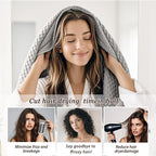 Microfiber Hair Towel Wrap for Women, Quick-Dry Turban, Ultra Absorbent & - Image 6