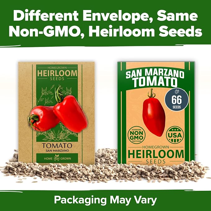 HOME GROWN San Marzano Tomato Seeds 66+ Heirloom Non-GMO Seeds - Image 9