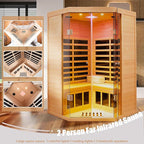 2 Person Far Infrared Sauna 0-5mG Ultra Low EMF 1520W Indoor Sauna Canadian - Image 2