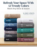 LANE LINEN Luxury Cotton Bath Towel Set of 16 - Image 9