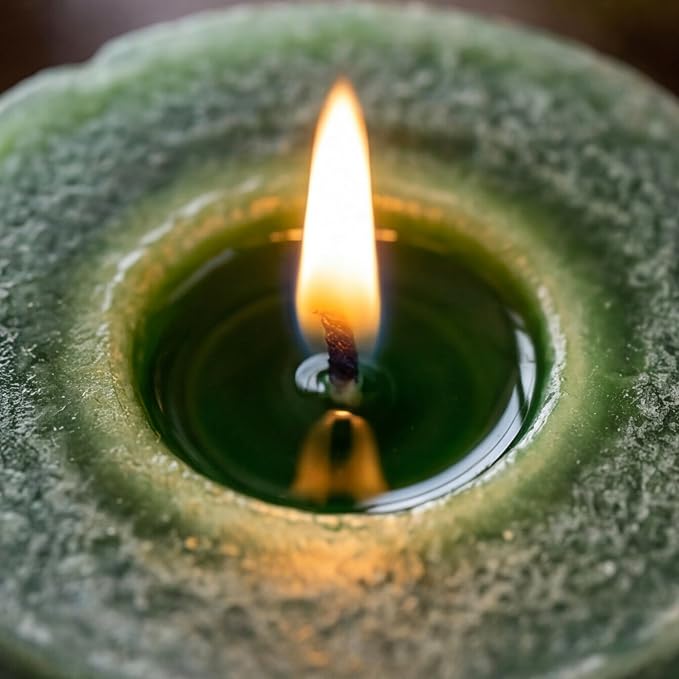 Aroma Naturals Holiday Juniper, Spruce and Basil Essential Oil Pillar Candle - Image 10