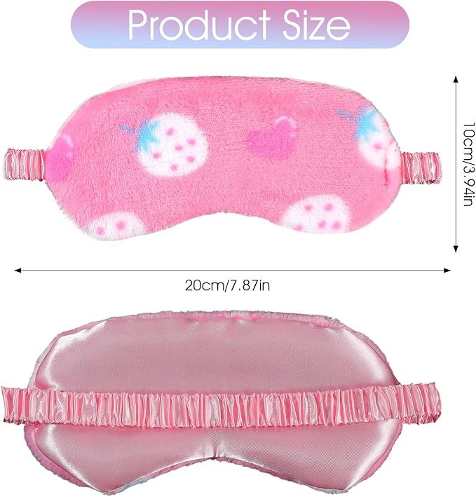 2PCS Plush Sleeping Eye Mask Soft Plush Eye Mask Fuffy Eye Cover Comfortable - Image 2