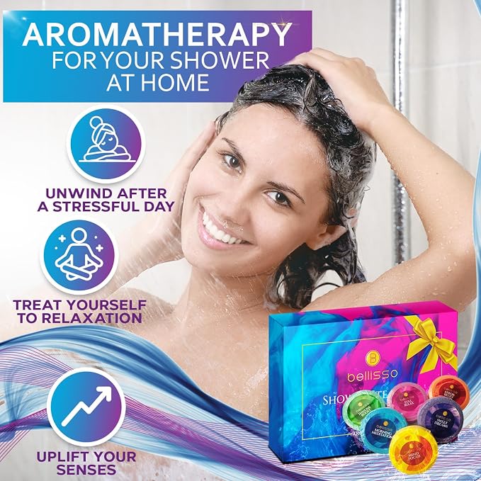 Aromatherapy Shower Steamers Gift Set, Six Fizzies - Image 2