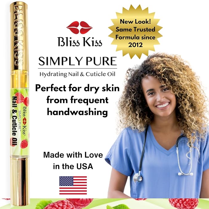 Bliss Kiss | 1 Juicy Raspberry Fragrance | Nail Oil Cuticle Pen w/Vitamin E & - Image 4