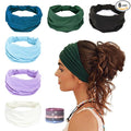 GiLi 6 Pack Wide Headbands for Women Non Slip Soft Elastic Hair Bands Yoga by GiLi