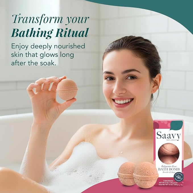 Saavy Naturals Bath Bombs – Relaxing Foaming Fizz Bubbles, Organic Bath Bombs - Image 2