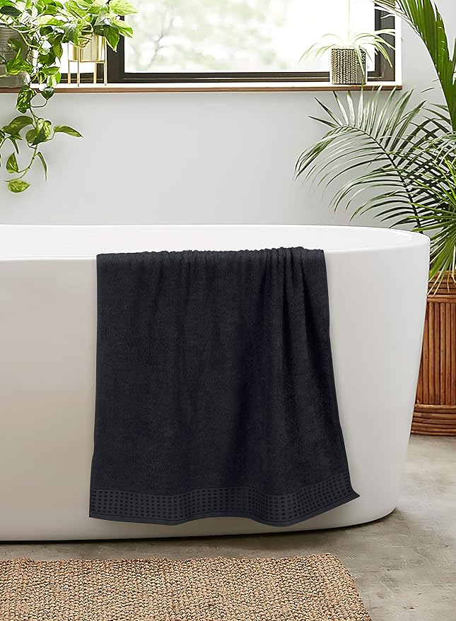 GLAMBURG 100% Cotton 2 Pack Oversized Bath Towel Set 28x55 Inches, Ultra Soft - Image 5