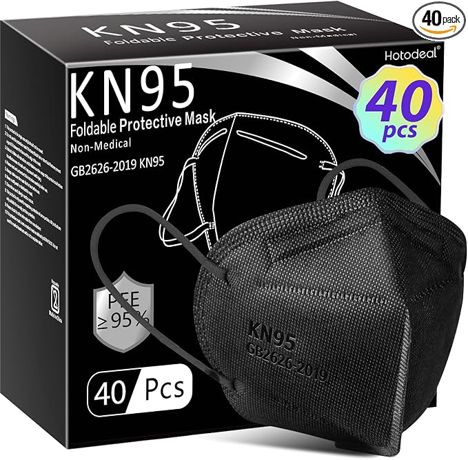 Hotodeal KN95 Face Masks 40 Pcs, 5 Layers Cup Dust Mask by Hotodeal