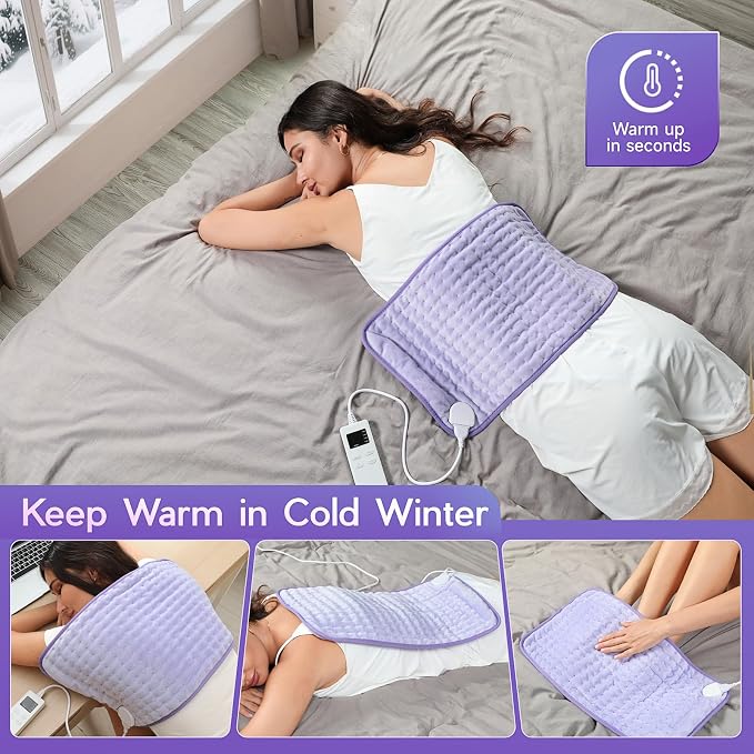 Heating Pad for Period Cramps, Heating Pad for Back/Neck/Shoulder Muscle Pain - Image 7