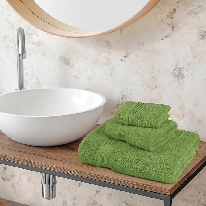 Belizzi Home Ultra Soft 3 Pack Cotton Towel Set, Contains a Bath Towel 28x55 - Image 3