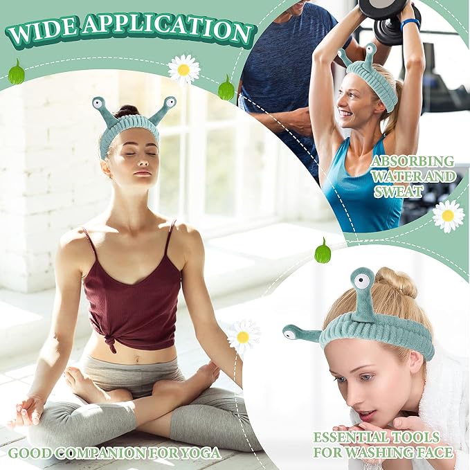WLLHYF Spa Headband Facial Makeup Head Band Microfiber Soft Coral Fleece Head - Image 6