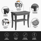 Grey Shower Bench - Image 3
