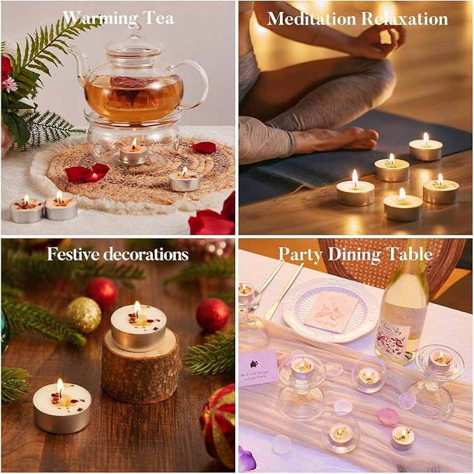 48 Pack Rose Scented Tealight Candles - Image 8