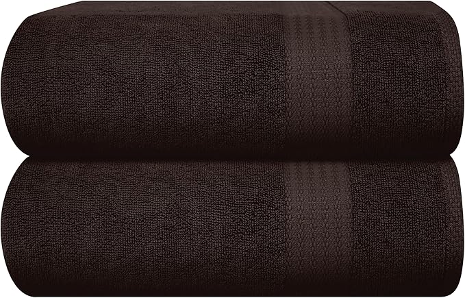 GLAMBURG Premium Cotton Oversized 2 Pack Bath Sheet 35x70-100% Pure Cotton by GLAMBURG