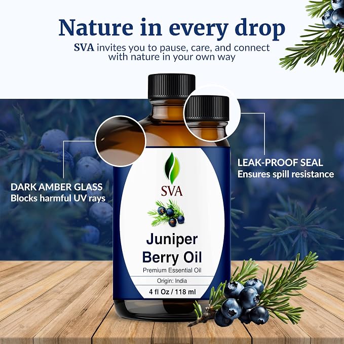 SVA Juniper Berry Essential Oil – 4 Fl Oz – 100% Natural Juniper Oil - Image 7