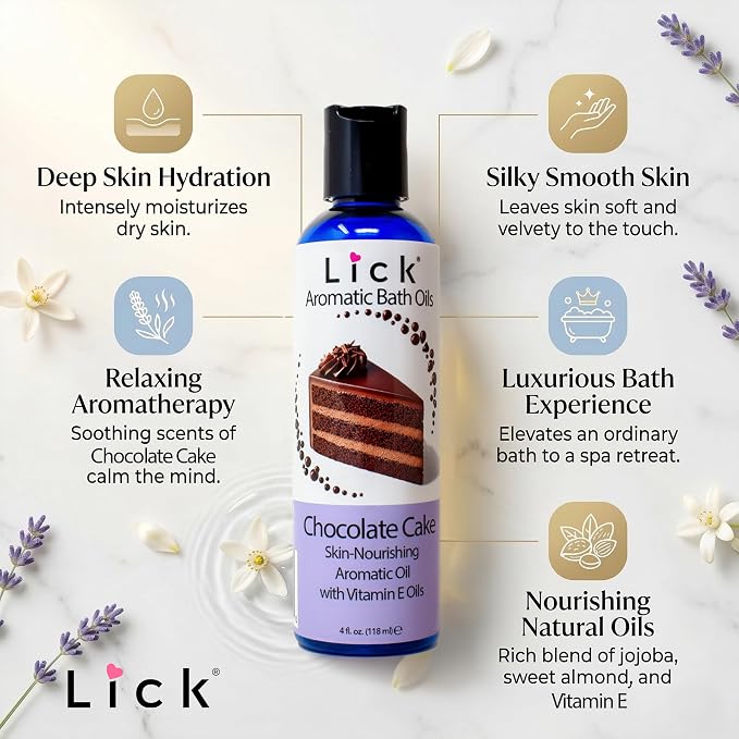 Lick Chocolate Cake Aromatic Bath Oil - Image 3