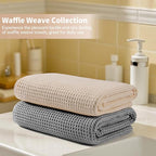 MICROFI New Microfiber Waffle Bath Towels, 2 Pieces, Fast Drying, Lint Free 430 - Image 6