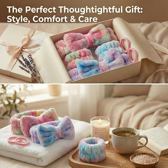 8 Pcs Spa Headband and Wristbands Set - Image 8