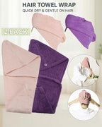 Textila 100% Cotton Hair Wrap Towels - Image 3