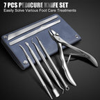 7-Piece Ingrown Toenail Treatment Set, Professional Stainless Steel Ingrown - Image 2