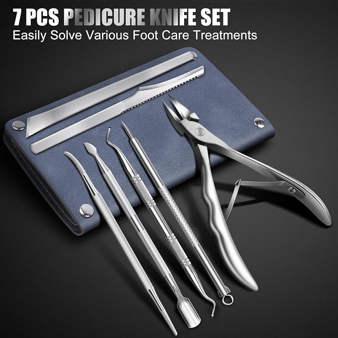 7-Piece Ingrown Toenail Treatment Set, Professional Stainless Steel Ingrown - Image 2
