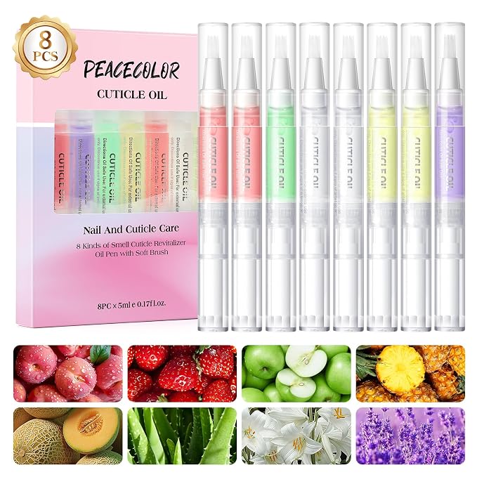 PEACECOLOR 8Pcs Cuticle Oil Pen by PEACECOLOR