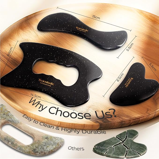 Scienlodic 3 Pcs Gua Sha Massage Tools - Image 8