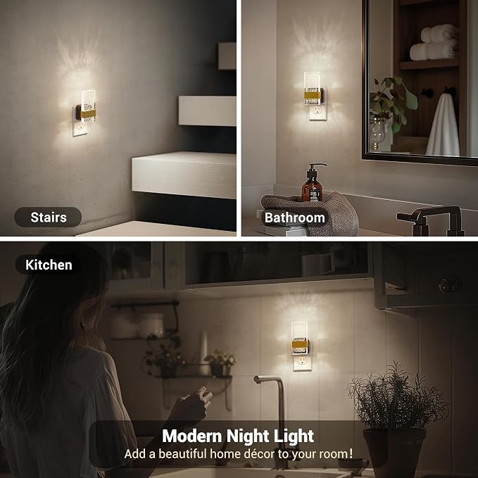 JandCase Night Lights Plug into Wall, Dusk to Dawn Sensor, 5000K White LED - Image 6