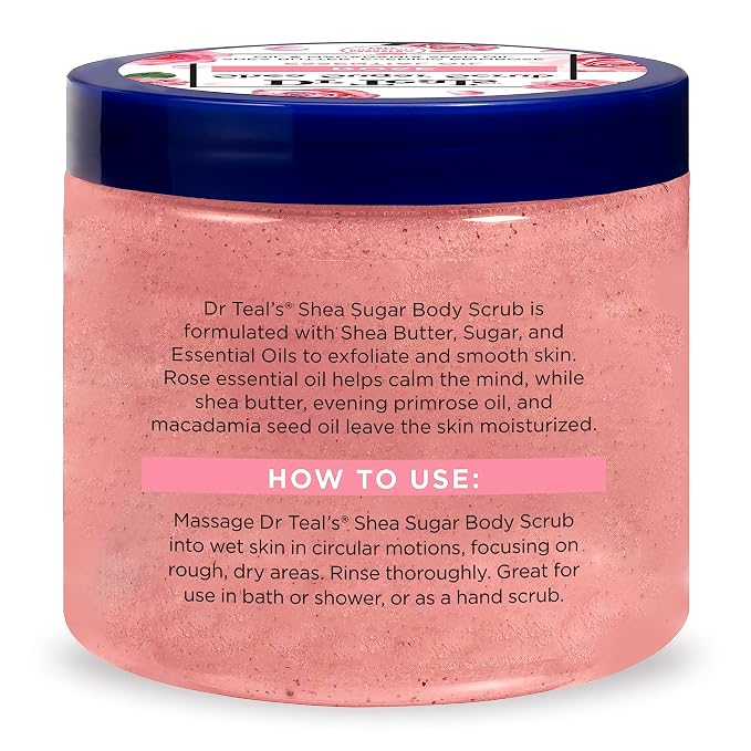 Dr Teal's Shea Sugar Body Scrub, Rose - Image 10