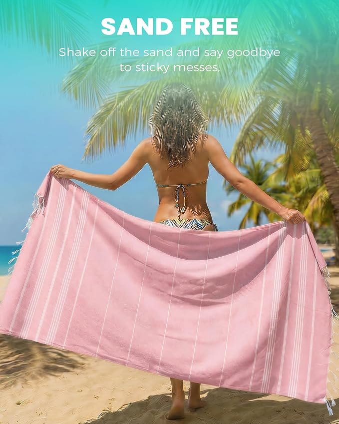 Turkish Beach Towels Vacation Essentials Yoga Blanket Pool Workout Towel - Image 3