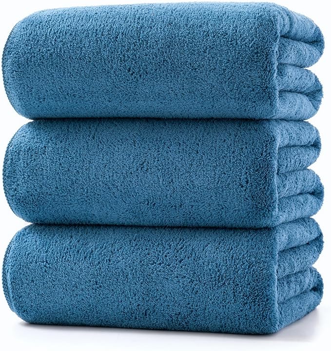 Lumimi Towels 3 Piece Very Soft Microfiber Bath Sheet Towel Set Super Absorbent by Lumimi