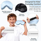 Kids Sleep Mask, Kids Eye Mask for Boys Girls, Kid Silk Eye Masks - Image 2