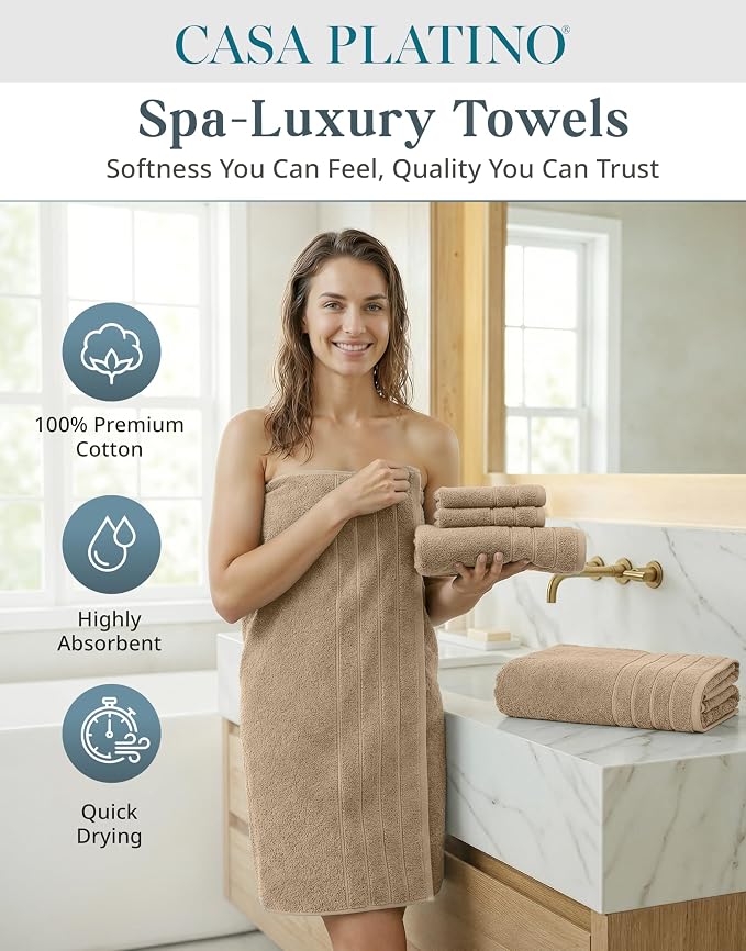 Casa Platino 18 Pcs 100% Cotton Towel Set - Image 2