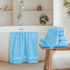 Belizzi Home 8 Piece Towel Set 100% Ring Spun Cotton, 2 Bath Towels 27x54 - Image 3