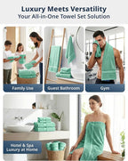 LANE LINEN Luxury Bath Towel Set of 12 – 100% Mercerized Cotton Towels - Image 7