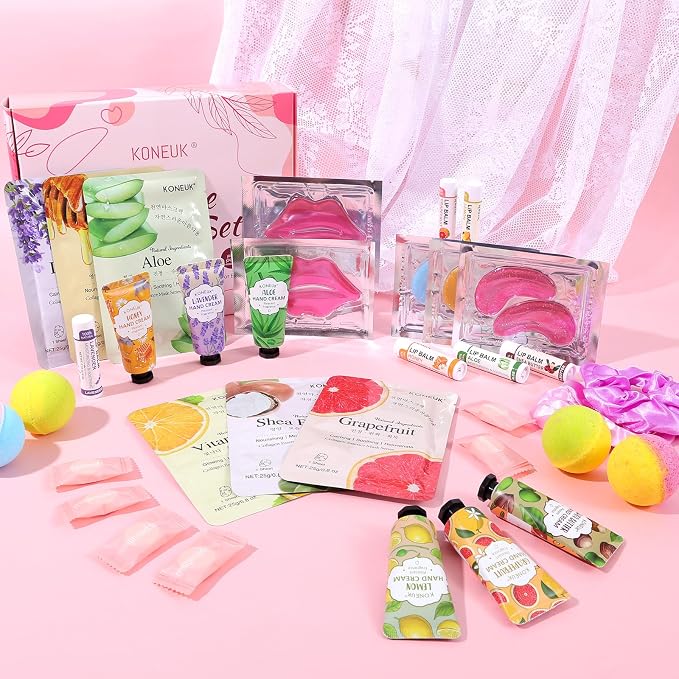 60PCS Spa Party Supplies for Girls, Include Face Masks, Hand Cream, Lip Balm - Image 7