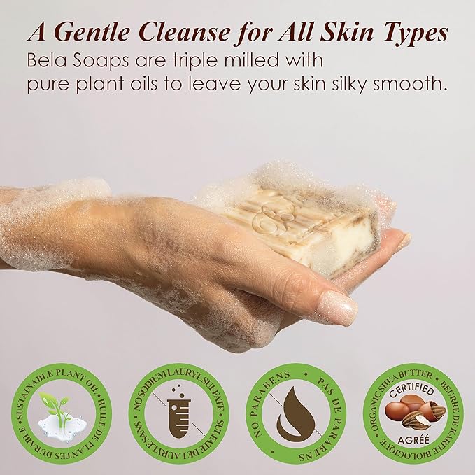 BELA Sandalwood Soap 3.3 OZ, Face and Body Wash Bar, Made in Australia - Image 3