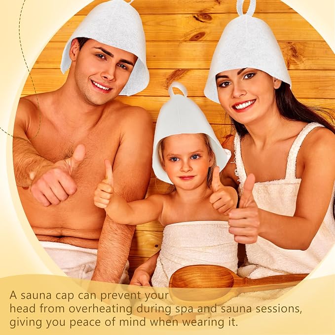 JaGely Sauna Hat for Men Women Sauna Hat Vaporarium Cap Russian Banya Cap for - Image 6