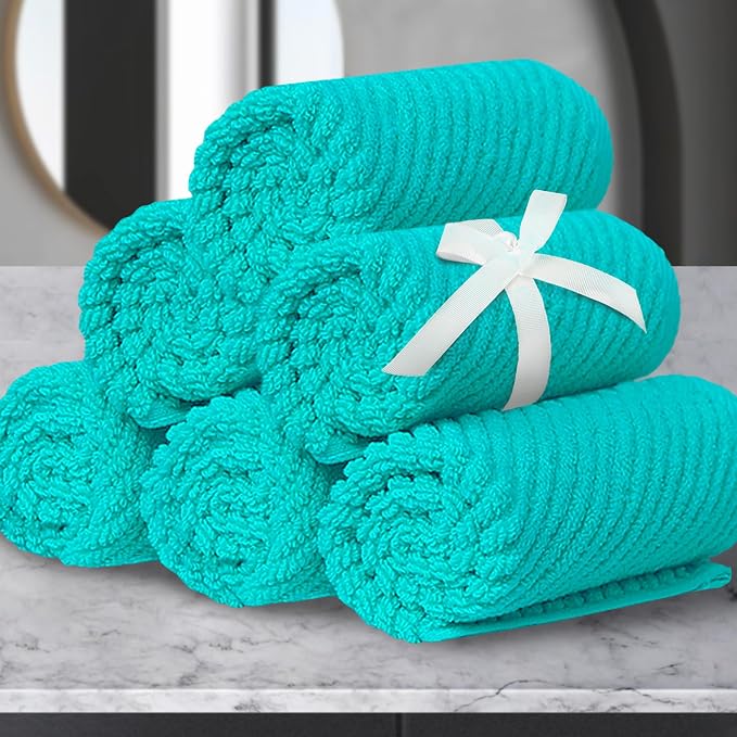 Turquoise Washcloths by VOOVAMOVAS