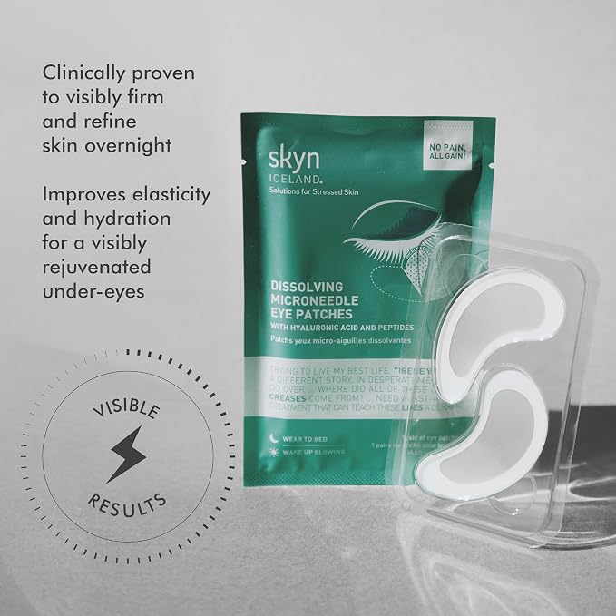 skyn ICELAND Dissolving Microneedle Under-Eye Patches — 39% Hyaluronic Acid & - Image 2