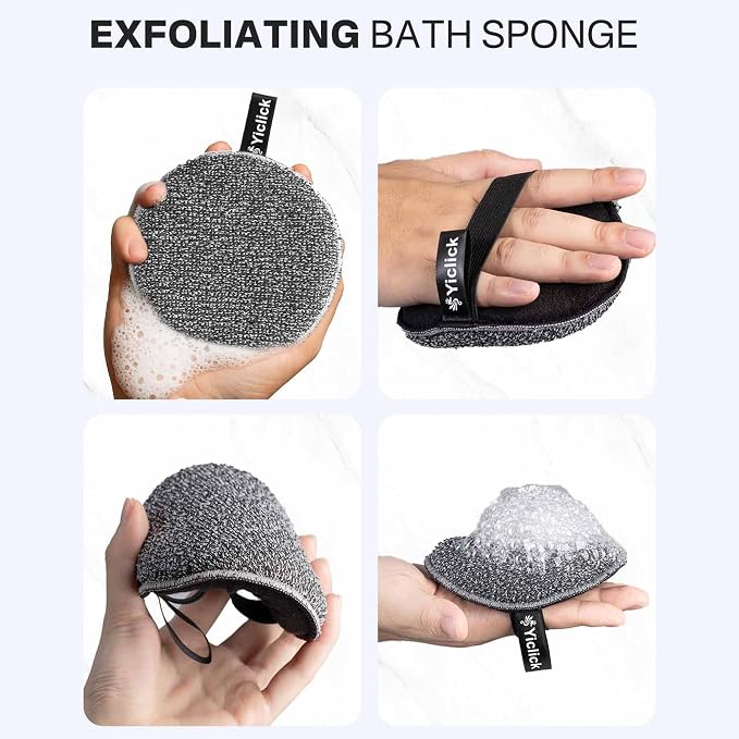 Yiclick Exfoliating Body Scrubber, Body Exfoliator Scrubber, Exfoliating Sponge - Image 3