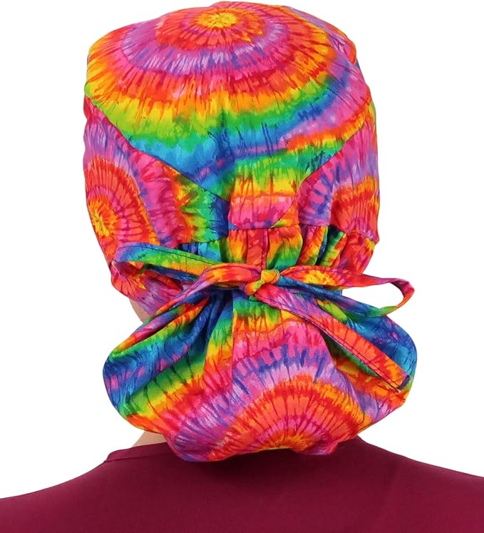Sparkling EARTH Big Hair Ponytail Classic Surgical Style Scrub Working Cap - Image 2