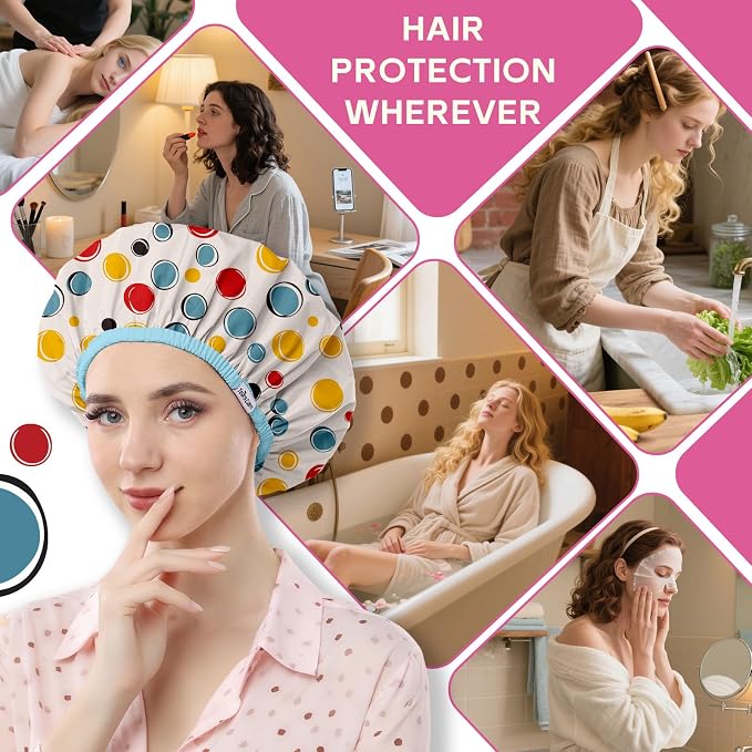 Years calm Waterproof Shower Cap - Image 7
