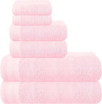 Ultra Soft 6 Pack Cotton Towel Set, Contains 2 Bath Towels 28x55 inch, 2 Hand by Unknown