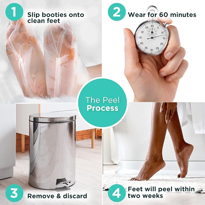 DERMORA Foot Peel Mask | Skin Exfoliating Foot Masks - Image 2