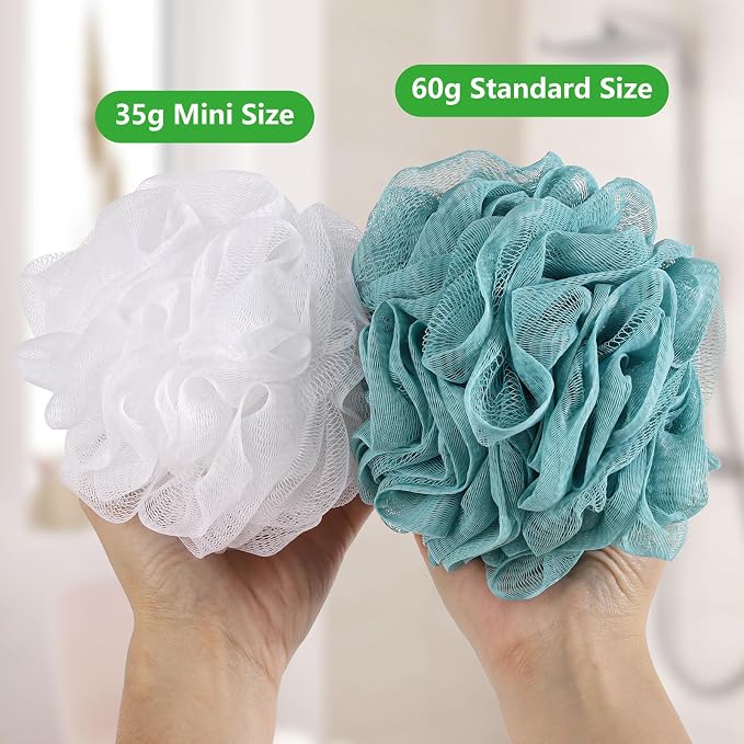 8Pcs Small Loofah Travel Size Bath Sponge 35g/pc Shower Puff Mesh Pouf - Image 2