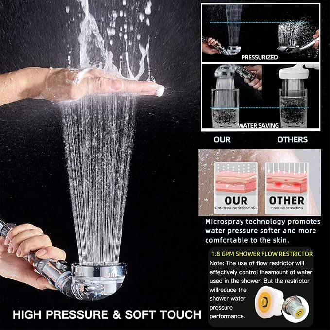 Filtered Shower Head with Handheld - Image 3