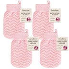Exfoliating Gloves 2 Pack, Wave Texture Exfoliating Mitt by FUNDREM