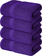 Infinitee Xclusives Luxury 100% Ring-Spun Cotton Bath Towels Set of 4 – Soft - Image 8