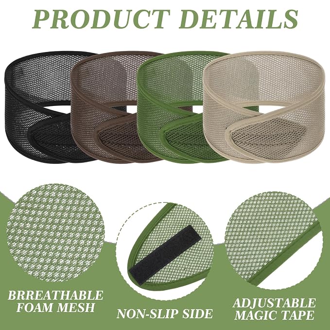 CIATBYYJ 4Pcs Mesh Hair Wraps for Black Women Adjustable Soft Meshs Head Wraps - Image 4